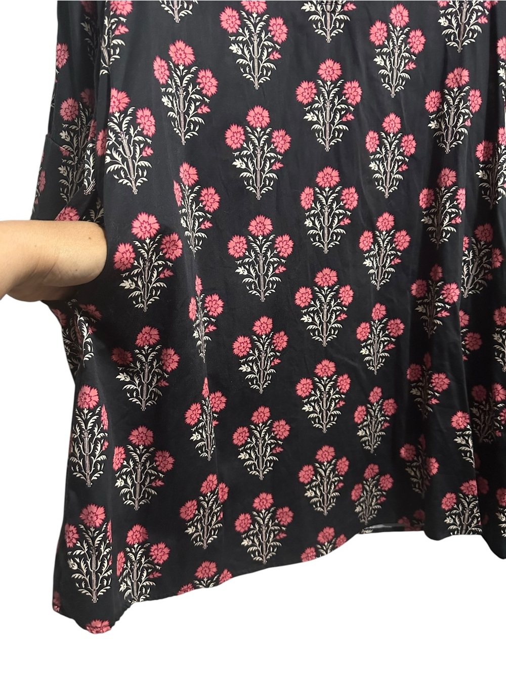 Tuckernuck Black Mini Dress with Pink and white Floral Print size M - Picture 5 of 11